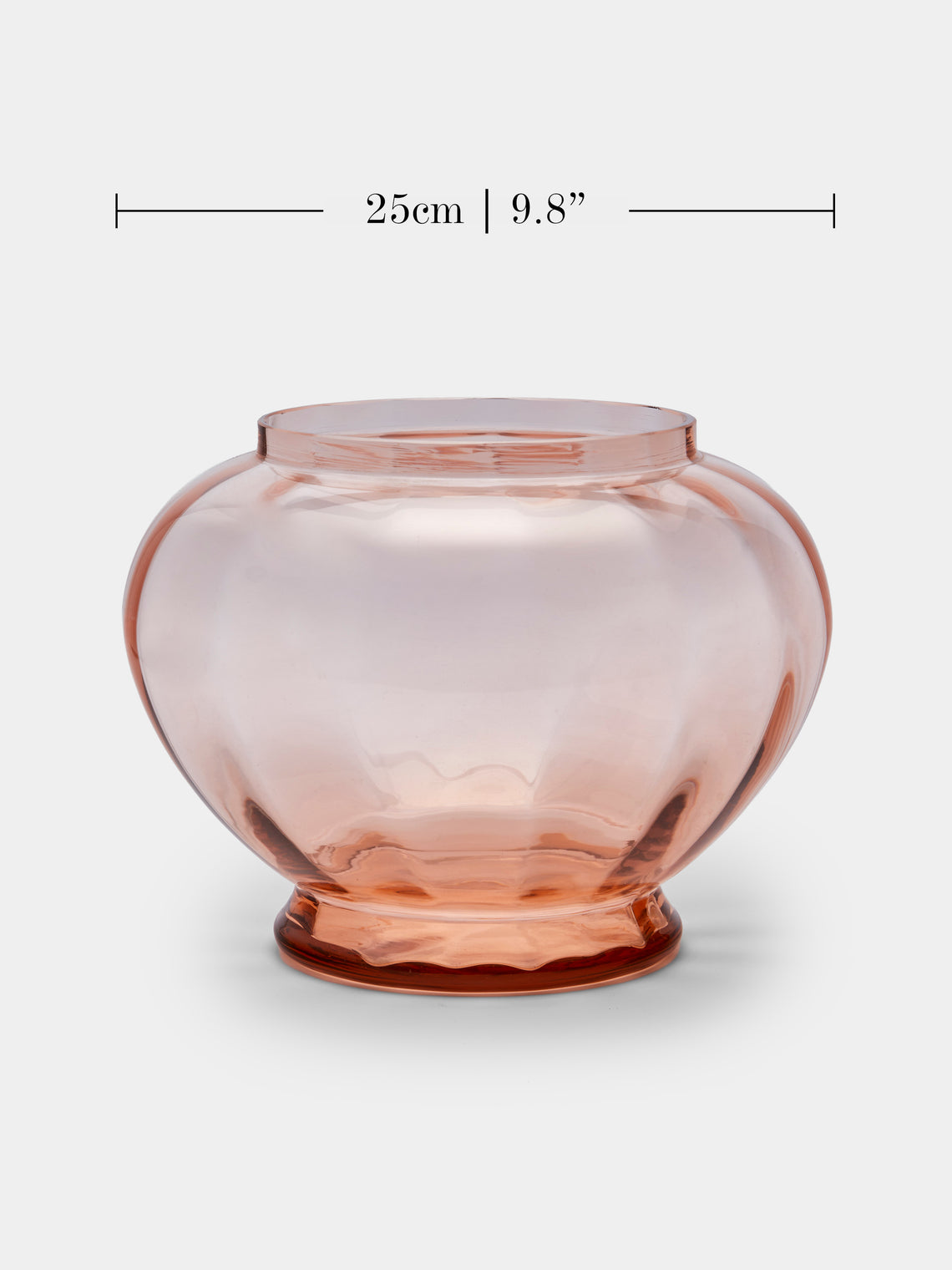 Antique and Vintage - Mid-Century Glass Vase - Pink - ABASK