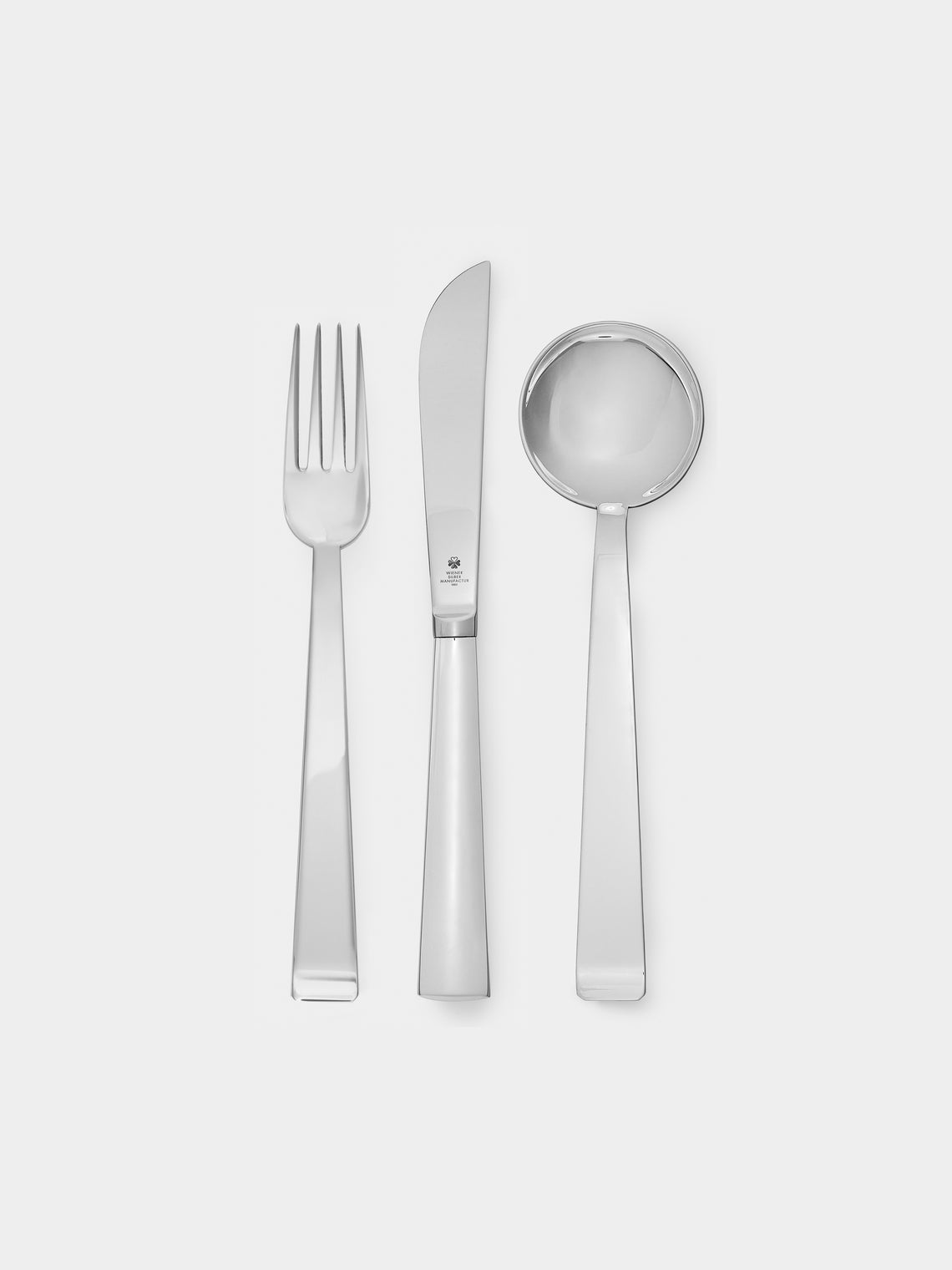 Wiener Silber Manufactur - Josef Hoffmann 135 Silver-Plated Dessert Cutlery (Set of 3) - Silver - ABASK - 