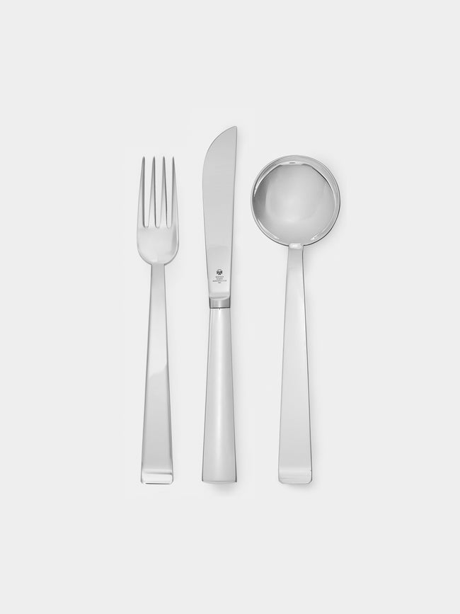 Wiener Silber Manufactur - Josef Hoffmann 135 Silver-Plated Dessert Cutlery (Set of 3) - Silver - ABASK - 