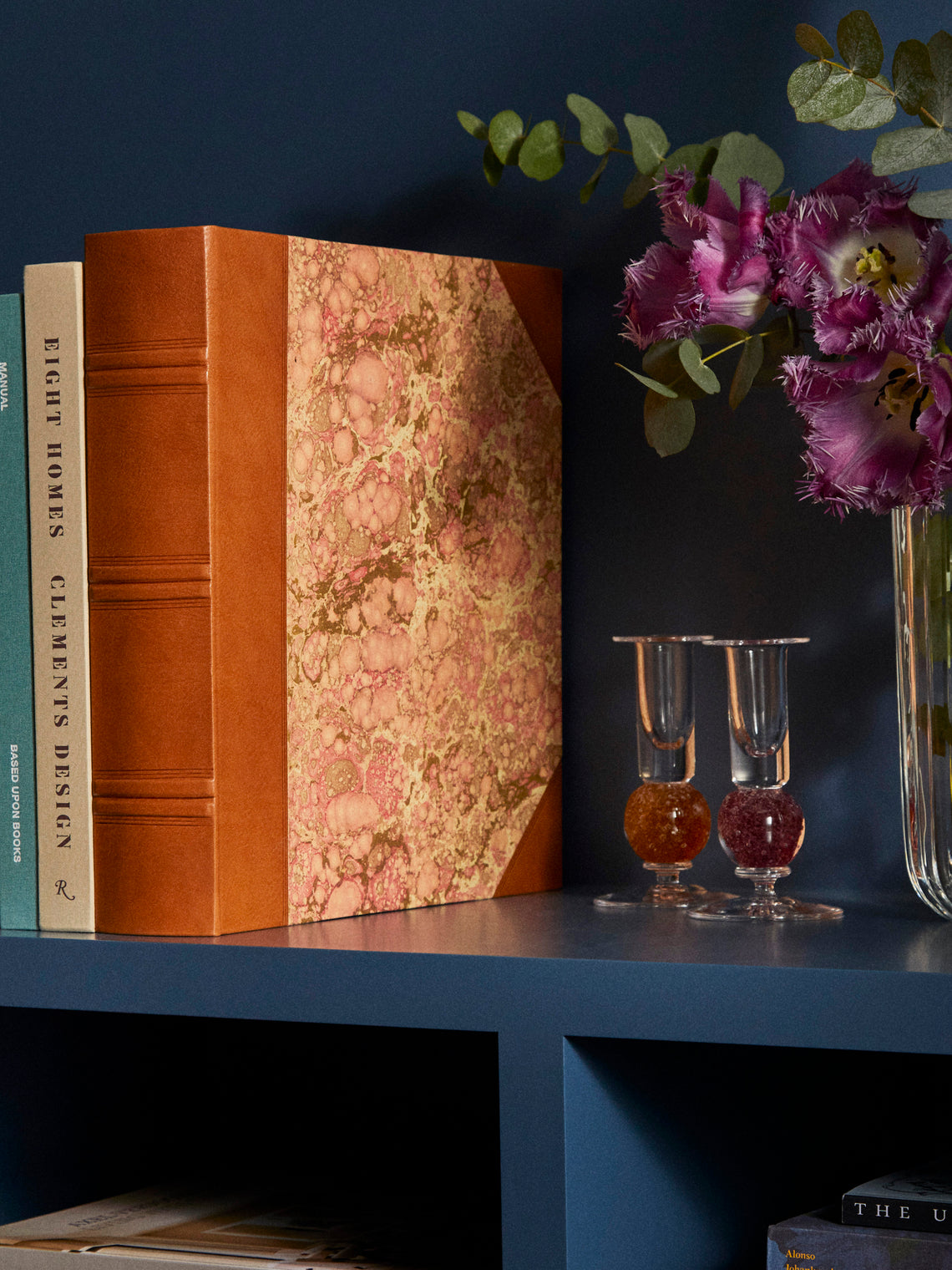 Giannini Firenze - Hand-Marbled Leather Bound Large Photo Album -  - ABASK
