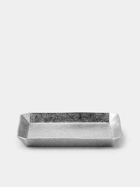 Seikado - Pewter Octagonal Folding Tray (4in/10.5cm) - Silver - ABASK - 