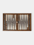 Giobagnara - Leather Backgammon Set - Brown - ABASK - 