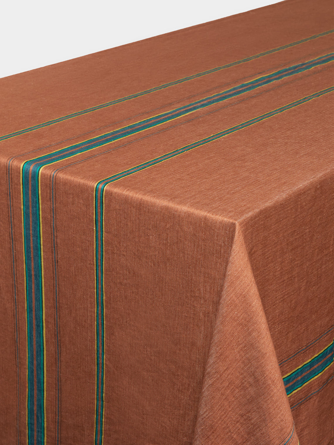 Libeco - Ontario Stripe Belgian Linen Square Tablecloth -  - ABASK