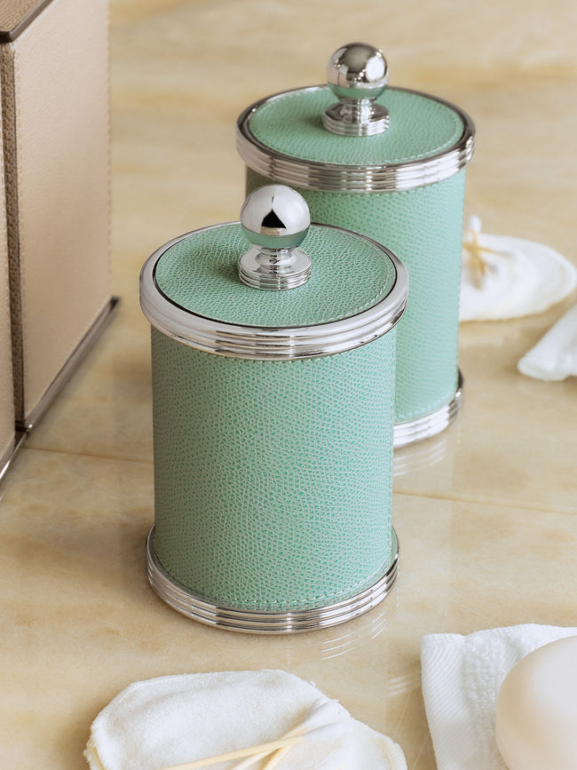 Giobagnara - Amalfi Leather Small Box - Light green - ABASK