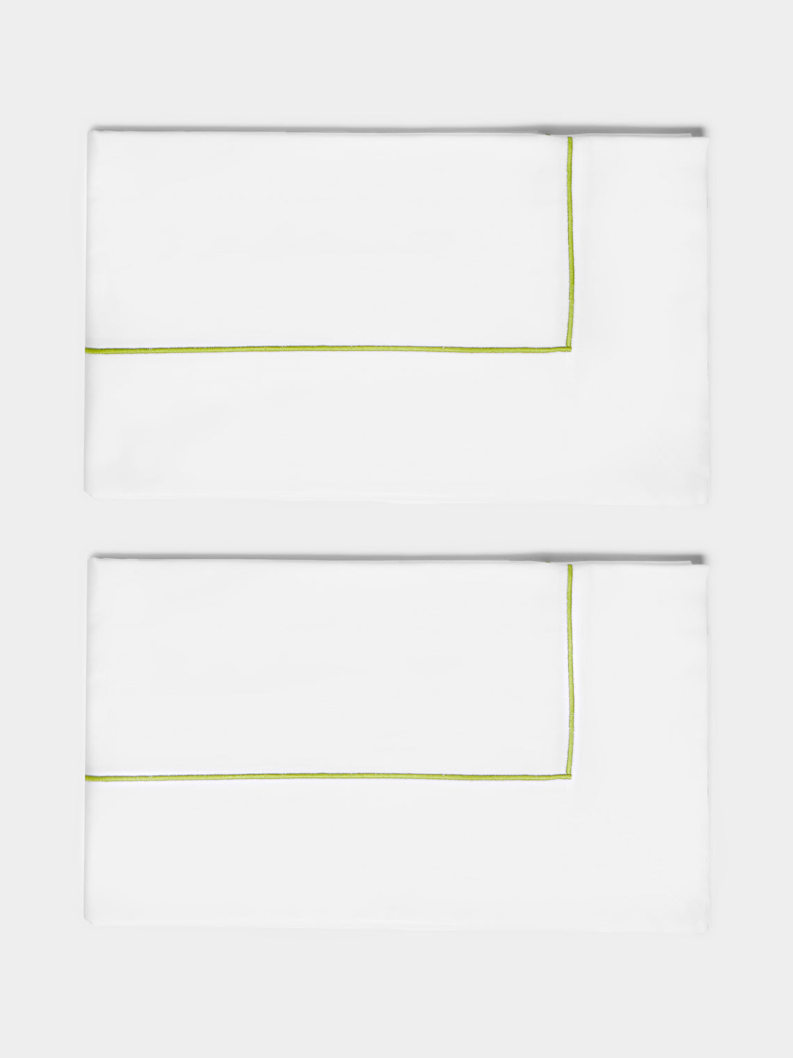 Loretta Caponi - Hand-Embroidered Cotton King-Size Pillowcases (Set of 2) -  - ABASK