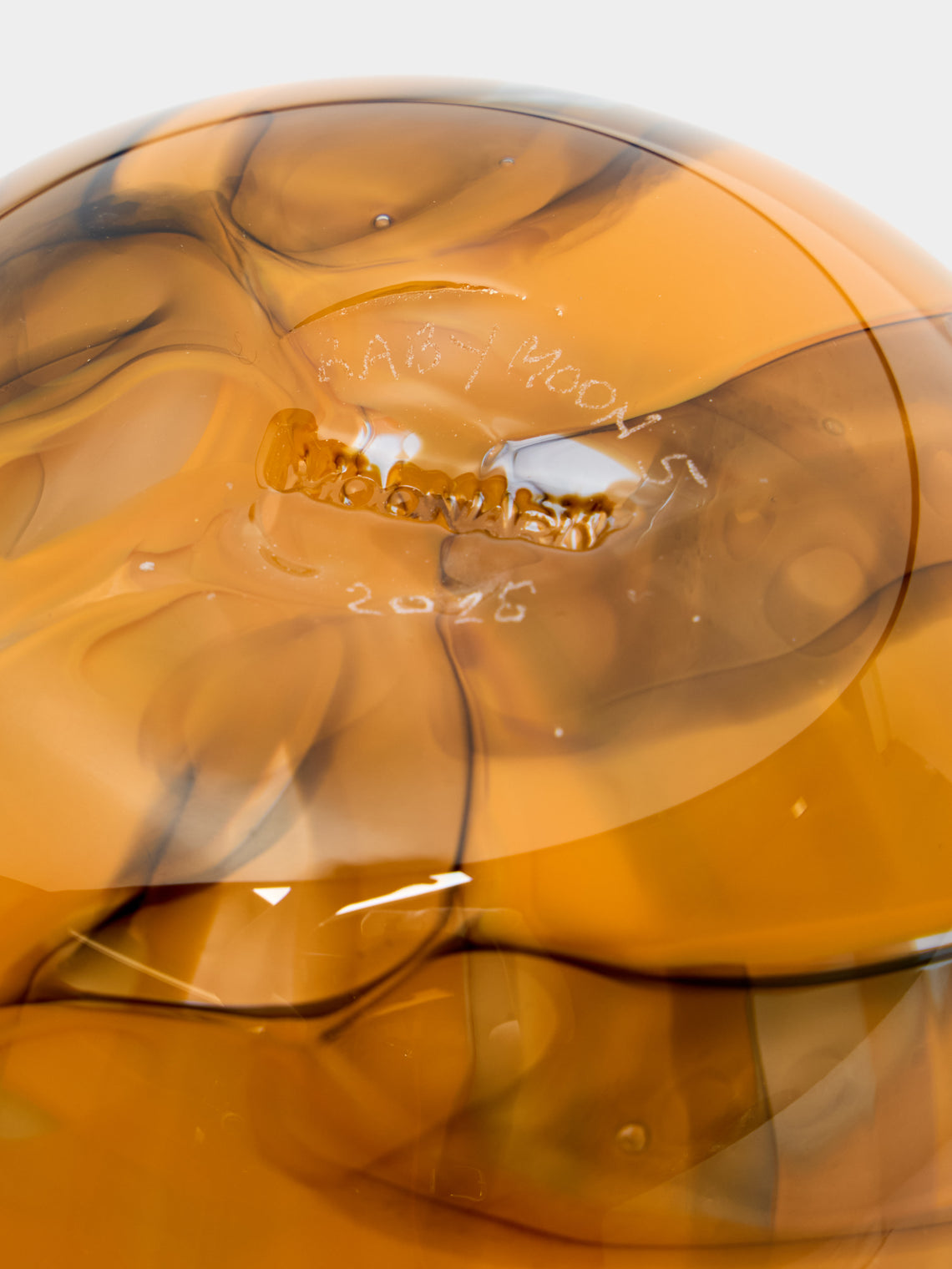 Moonarij - Babymoon Hand-Blown Glass Vase (4.5in/12cm) - Orange - ABASK