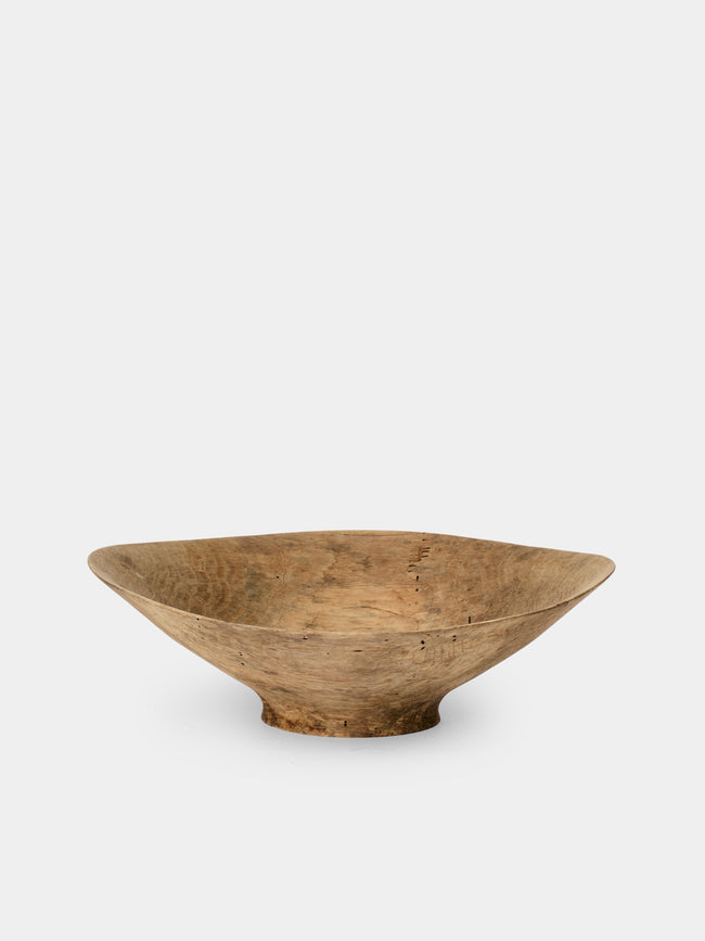 Iida Woodturning - Hand-Turned Oak Earth-Finish Bowl - Brown - ABASK - 