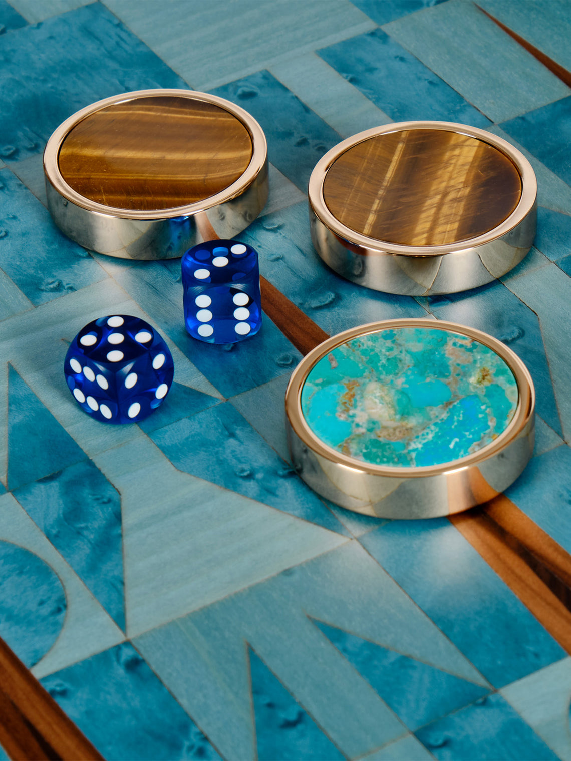 Alexandra Llewellyn - Geometrix Marquetry Tournament Backgammon Set -  - ABASK