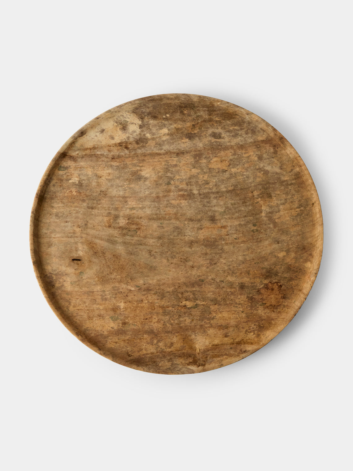 Iida Woodturning - Hand-Turned Earth-Finish Dogwood Tray (19in/49cm) - Brown - ABASK