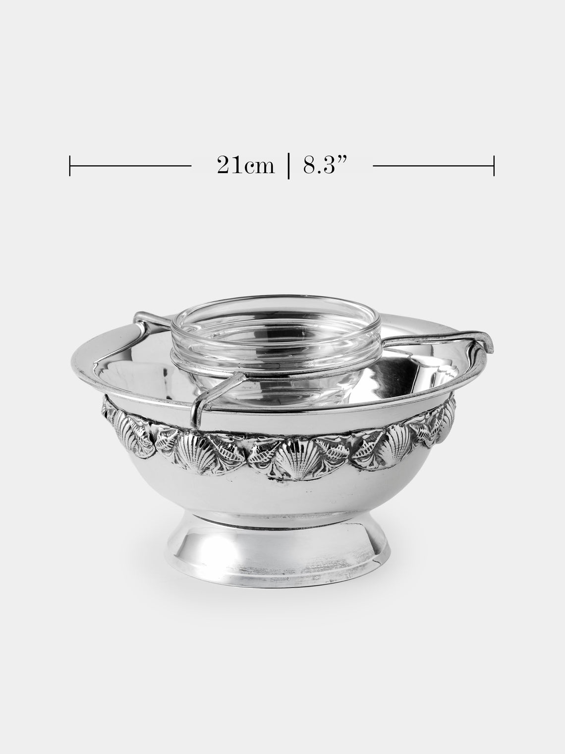 Antique and Vintage - Mid-Century Silver-Plated Caviar Dish - Silver - ABASK