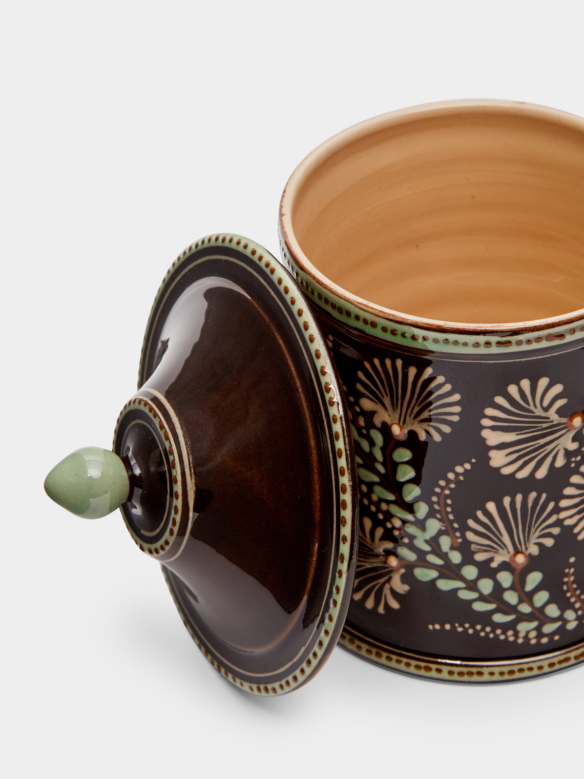 Poterie d’Évires - Flowers Hand-Painted Ceramic Small Jar -  - ABASK