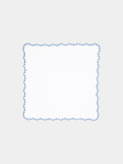 Los Encajeros - Escamas Embroidered Linen Napkins (Set of 4) -  - ABASK - 