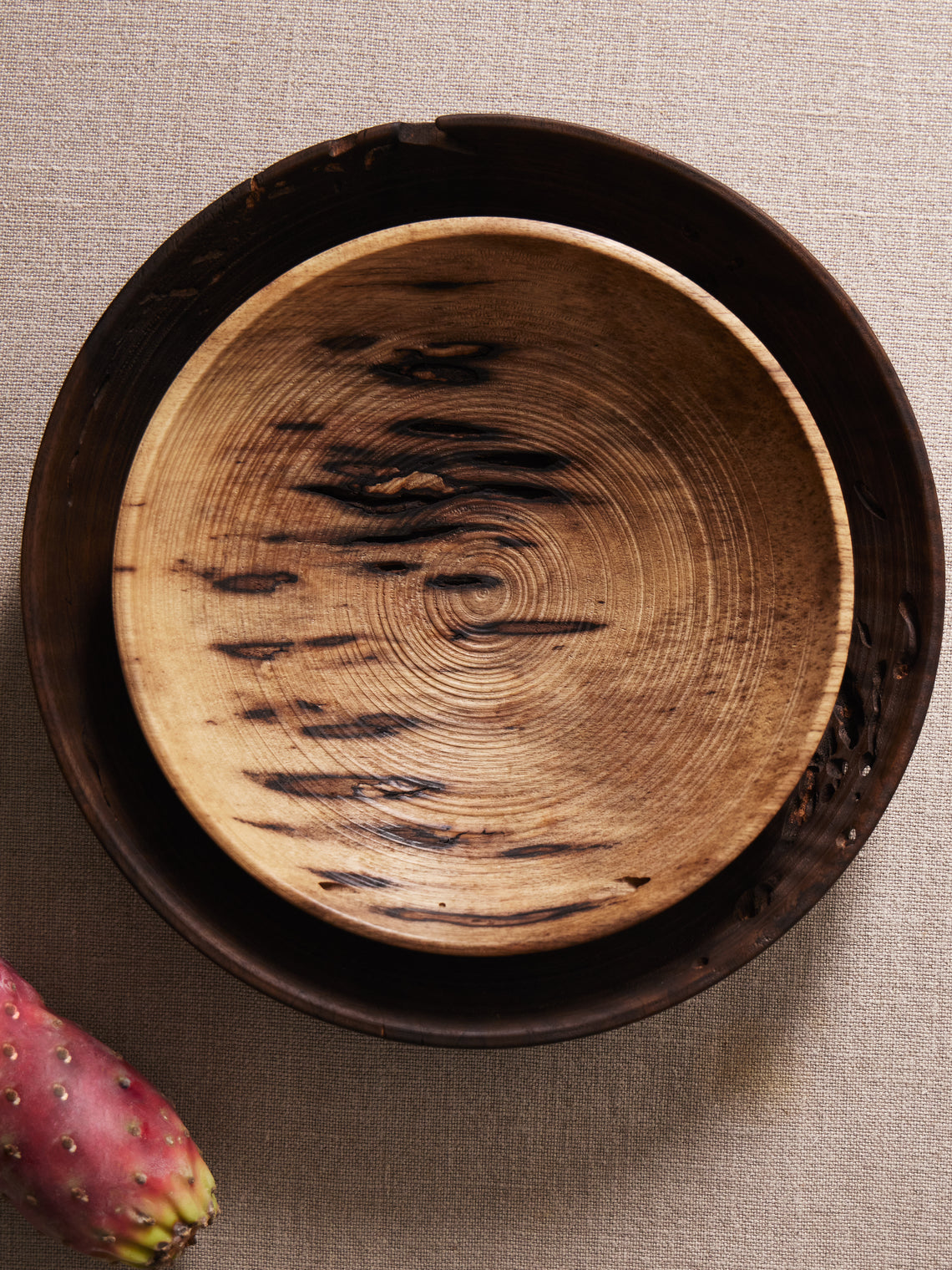 Thursday Furniture - Hand-Turned Persimmon Bowl - Brown - ABASK