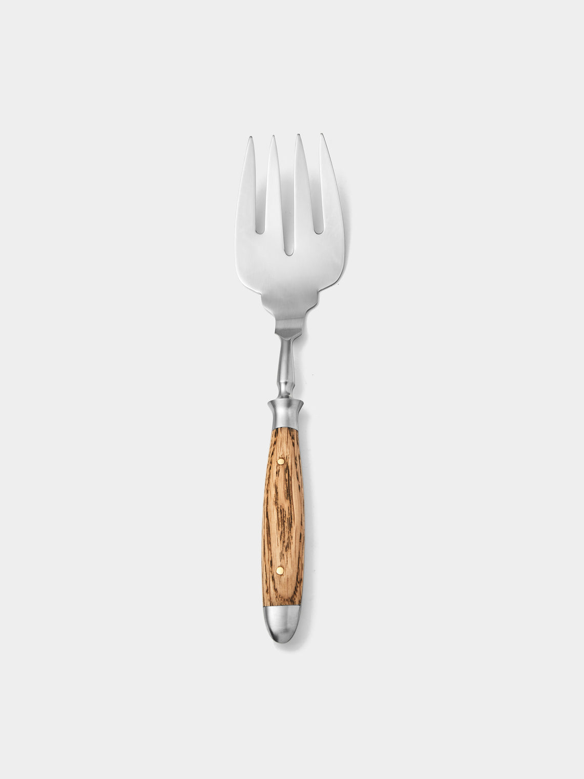 Eichenlaub - Light Oak Old German Fish Serving Fork and Knife (Set of 2) - Natural - ABASK