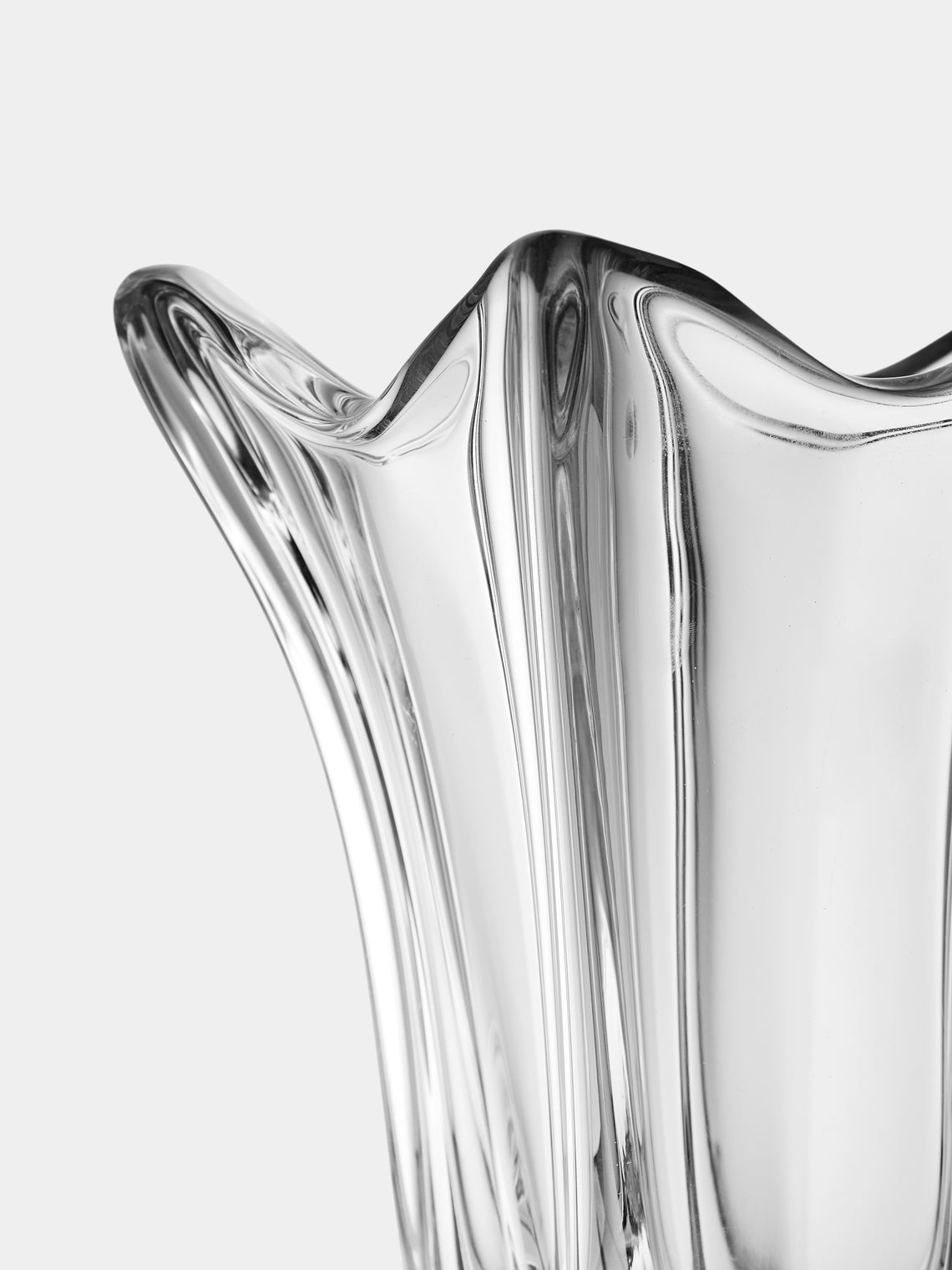 Antique and Vintage - 1950s Daum Crystal Vase - Clear - ABASK