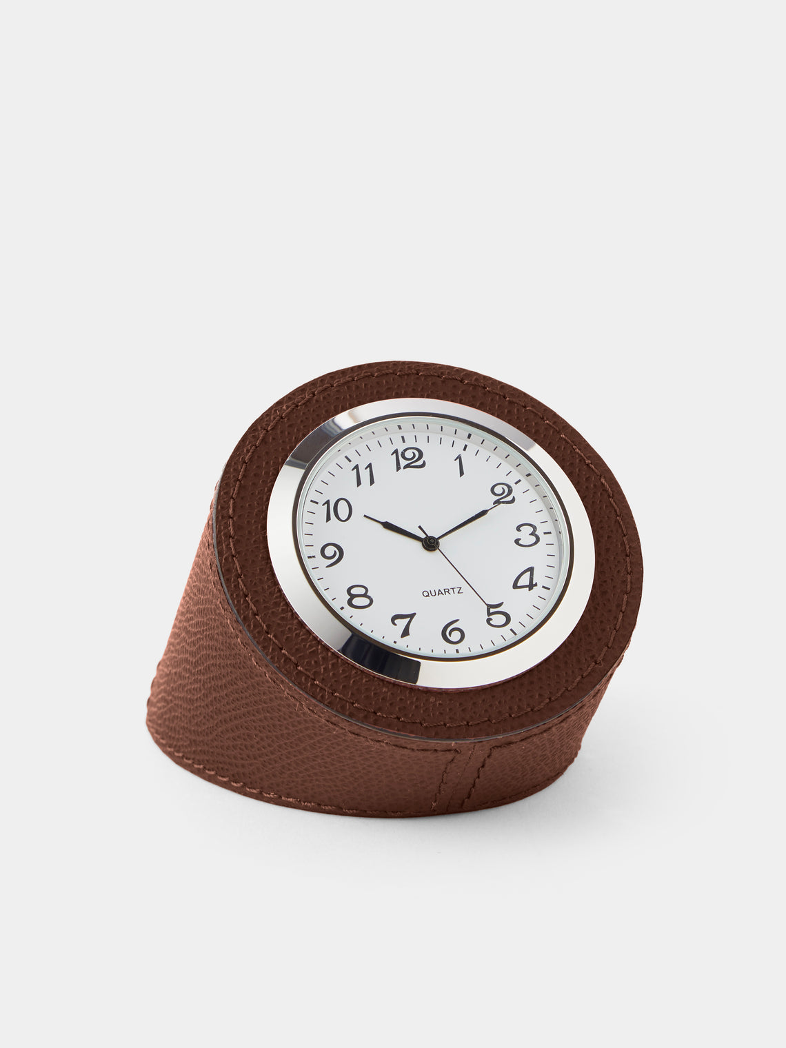 Giobagnara - Leather Desk Clock - Brown - ABASK - 