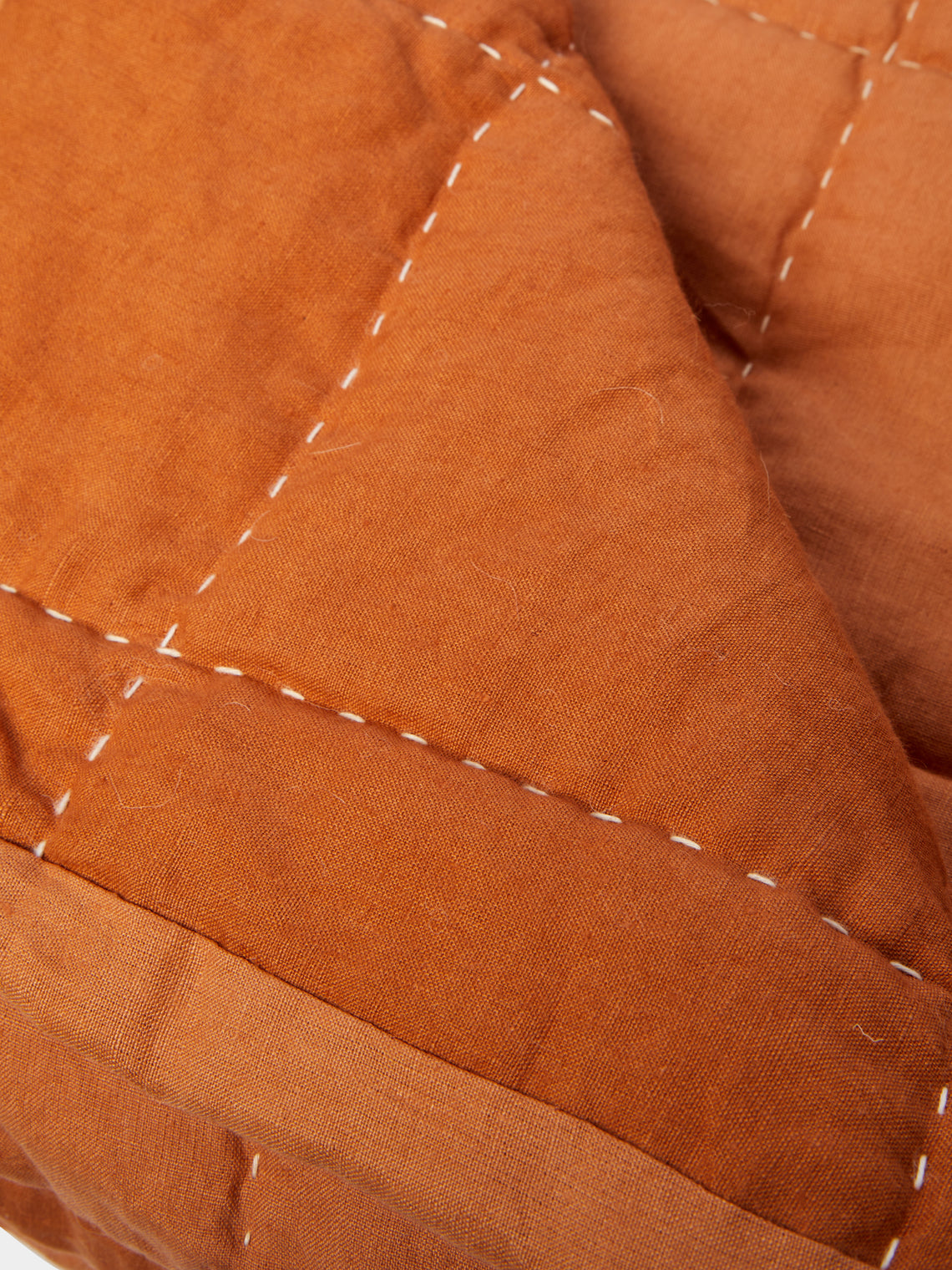 Tuck It In - Hand-Embroidered Linen Quilt -  - ABASK