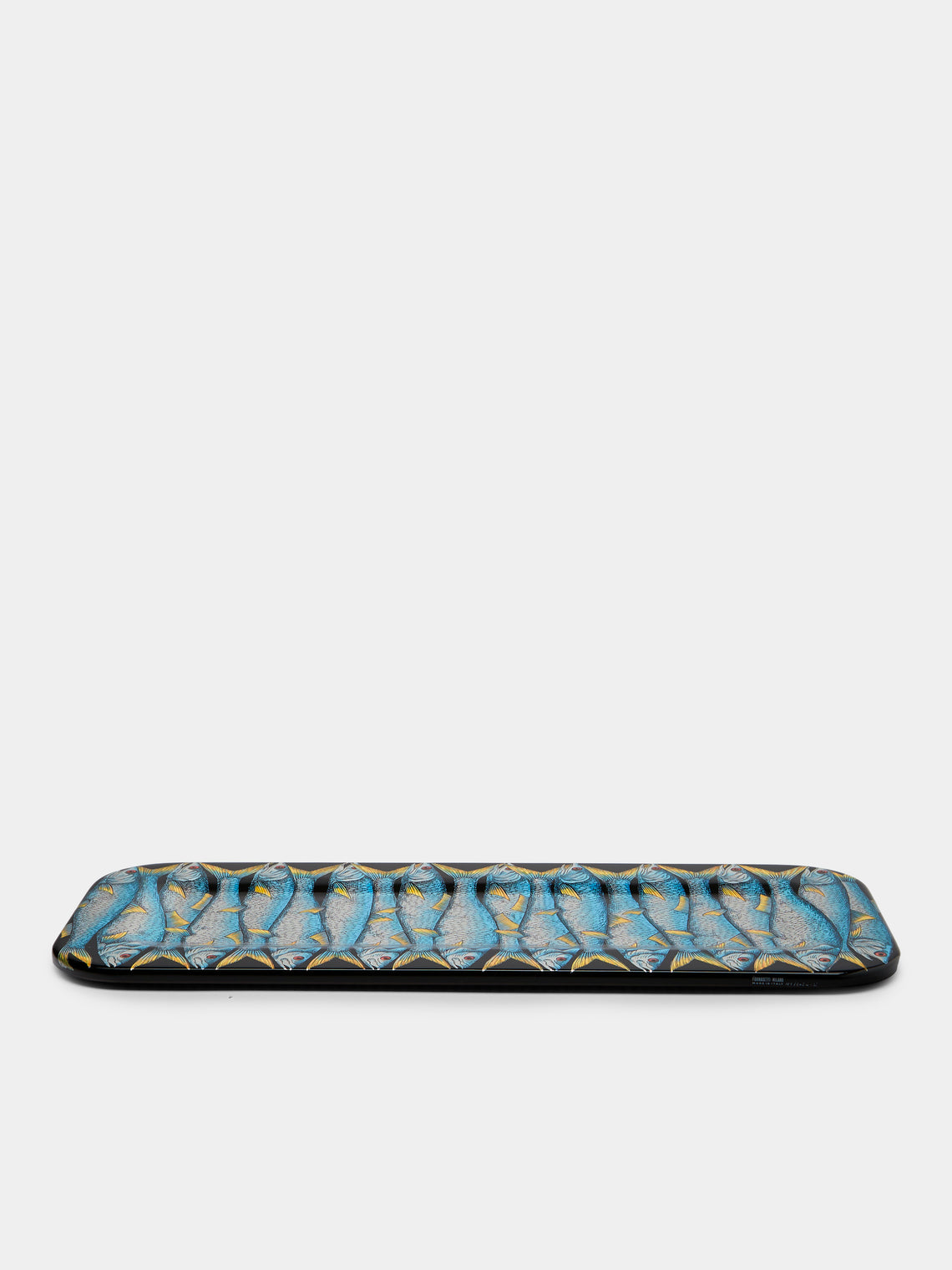 Fornasetti - Sardine Wood Tray - Blue - ABASK
