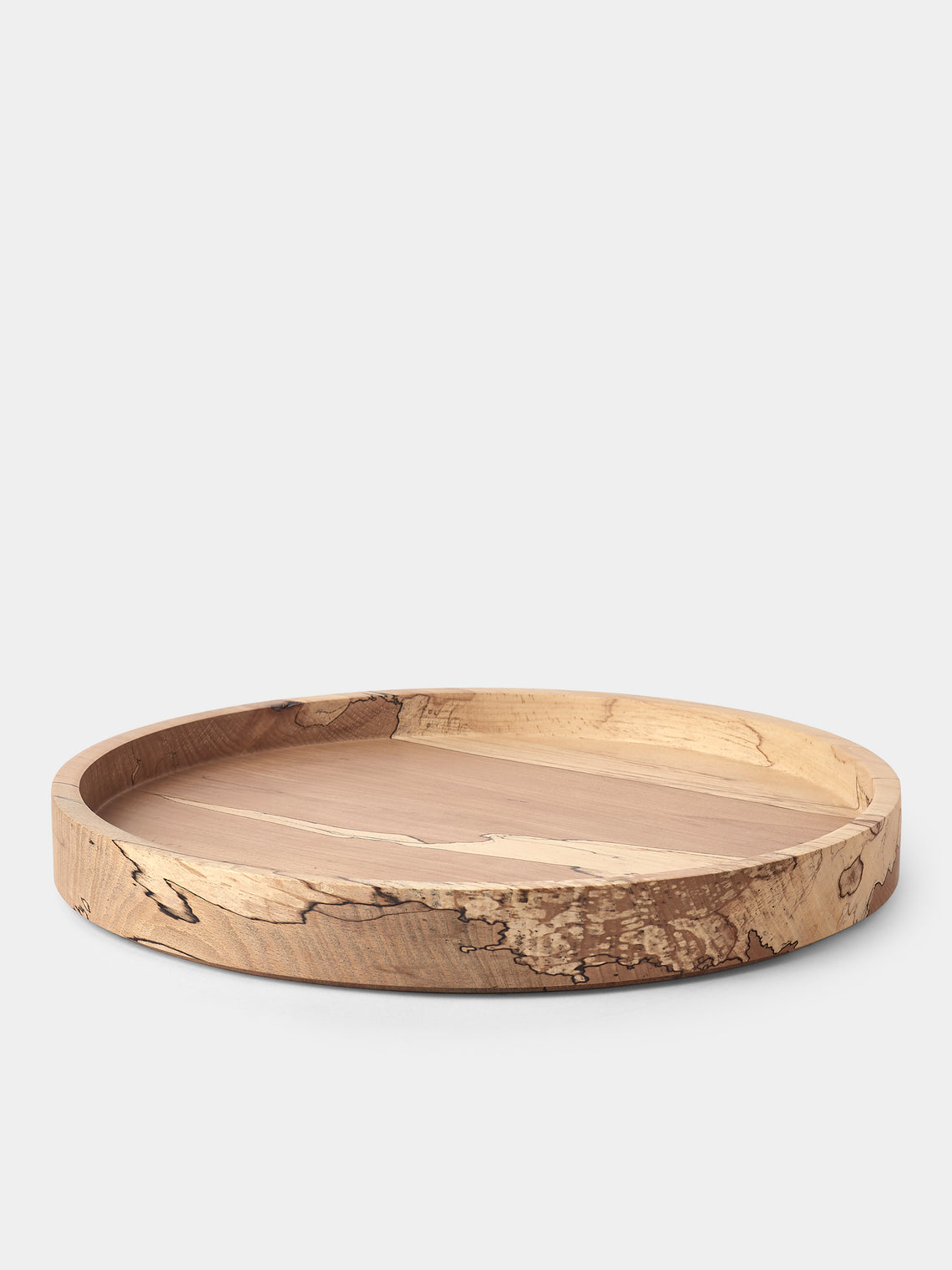 Bird & Branch - Spalted Beech Wood Service Tray (17.5in/44cm) - Natural - ABASK