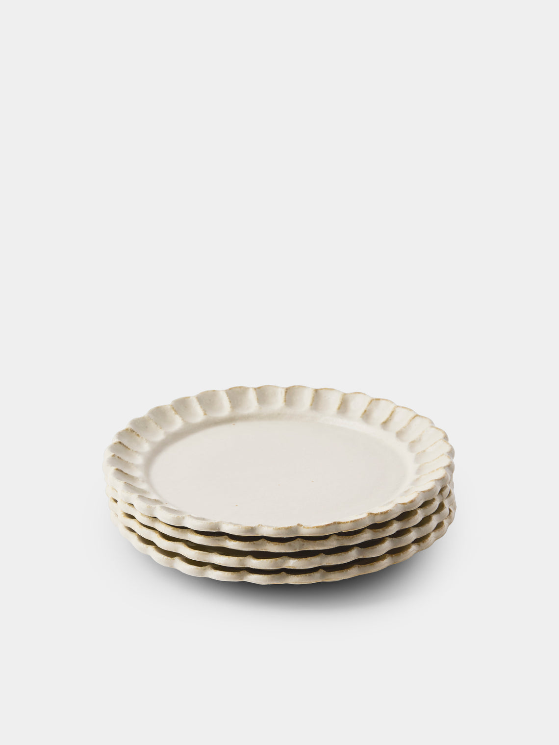 Kaneko Kohyo - Coco Ceramic Dessert Plates – 8in/20cm (Set of 4) - White - ABASK