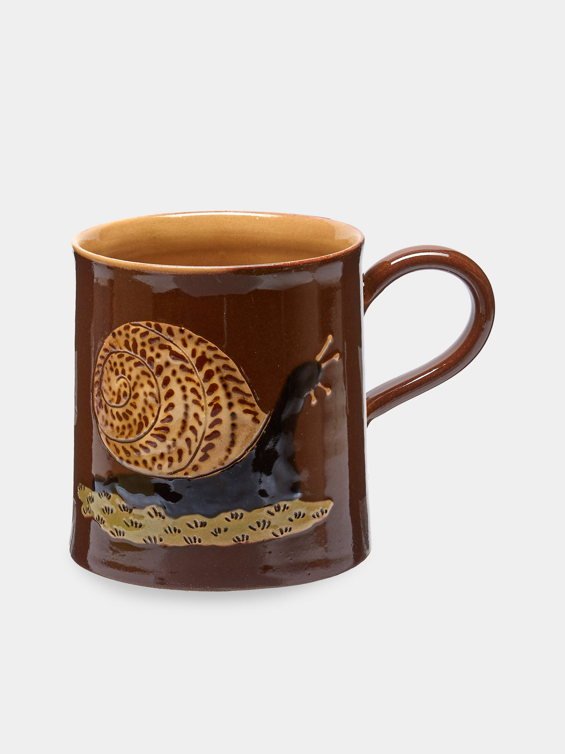 Poterie d’Évires - Animals Hand-Painted Ceramic Mugs (Set of 6) - Light brown - ABASK