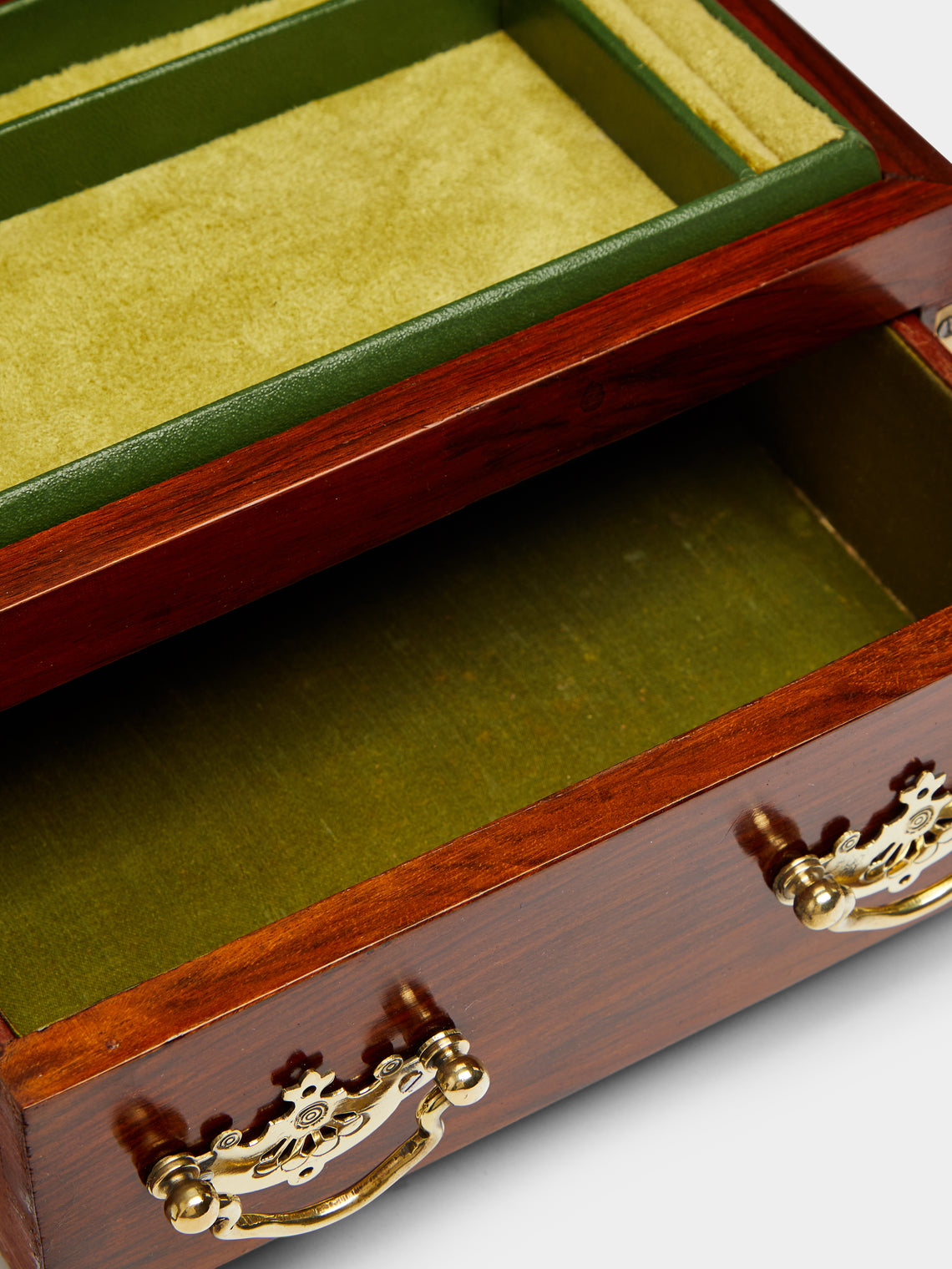 Antique and Vintage - 1890 Walnut and Brass Jewellery Box -  - ABASK