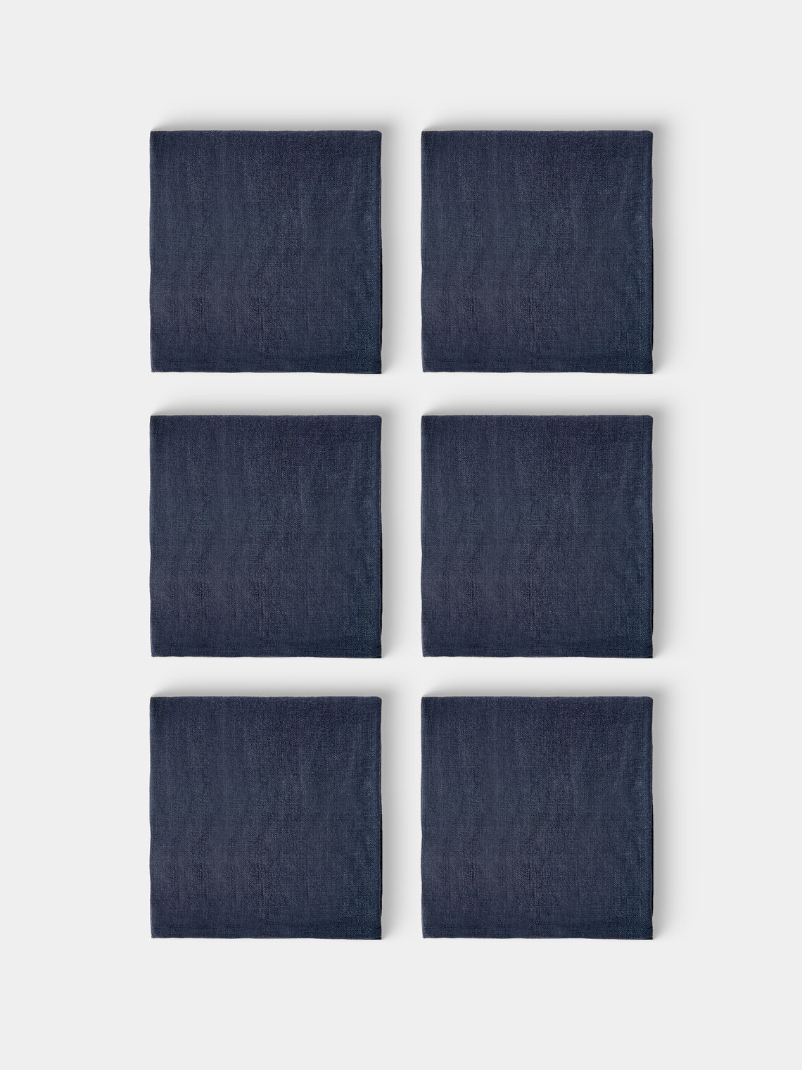 Libeco - Hudson Belgian Linen Napkins (Set of 6) - Navy - ABASK