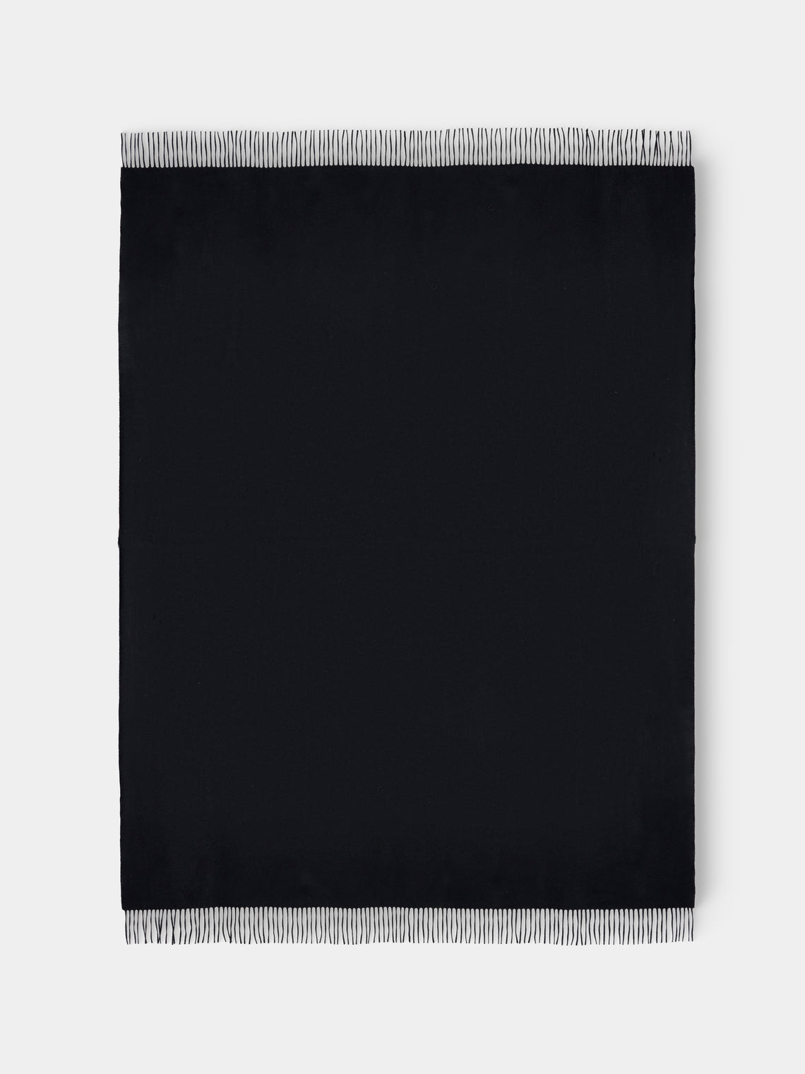 Begg x Co - Arran Cashmere Throw (72in/1.8m) - Black - ABASK - 
