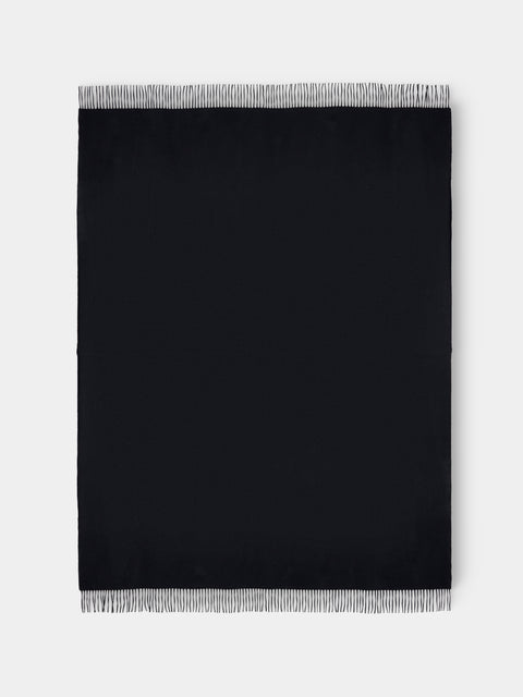 Begg x Co - Arran Cashmere Throw (72in/1.8m) - Black - ABASK - 