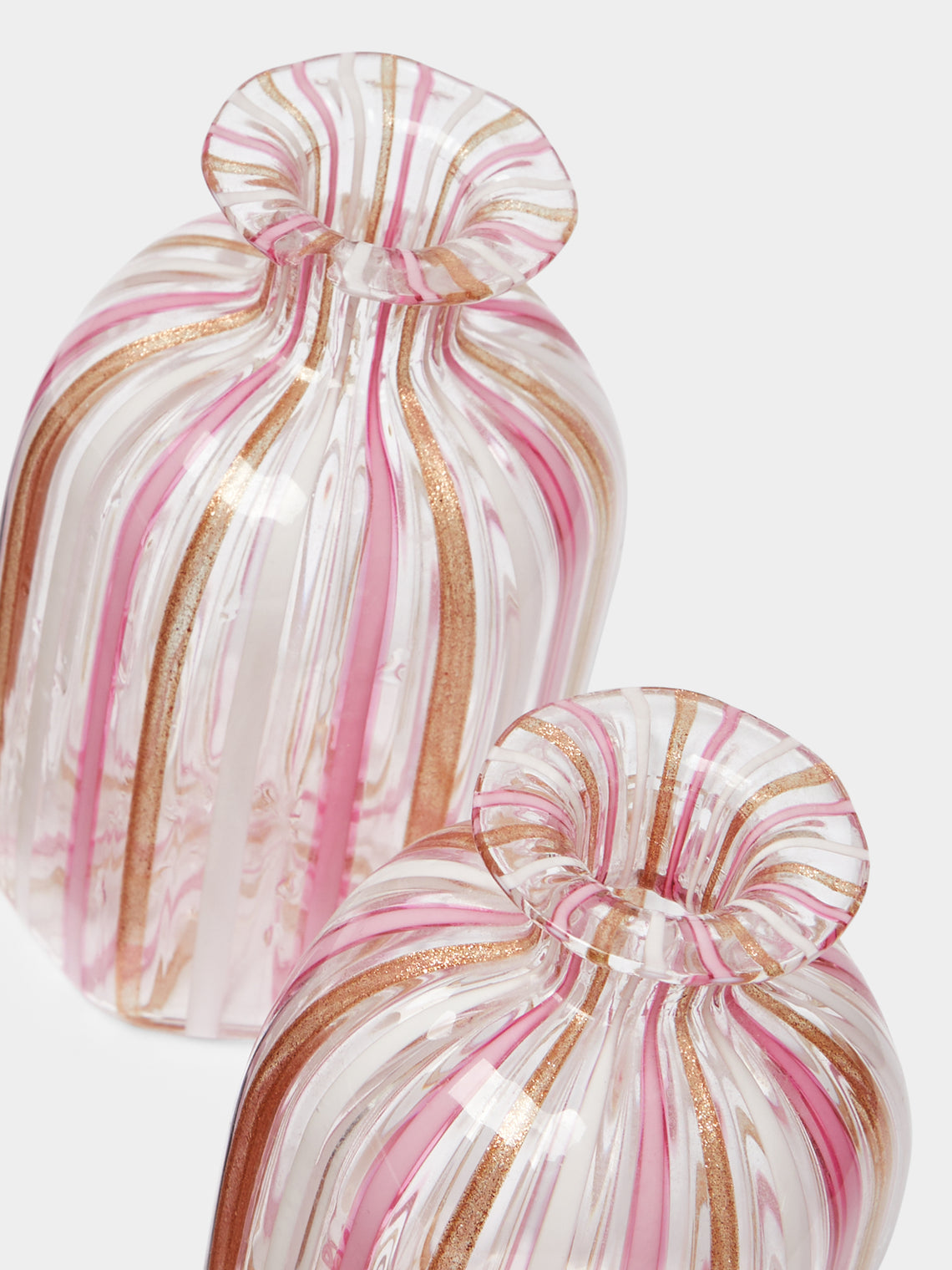 Antique and Vintage - Early 20th Century Murano Ribbon Perfume Bottles (Set of 2) -  - ABASK