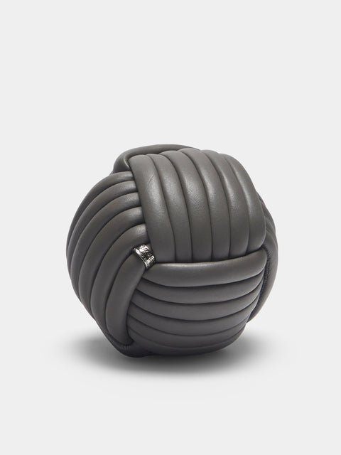 Giobagnara - Nodo Leather Doorstop - Gray - ABASK - 