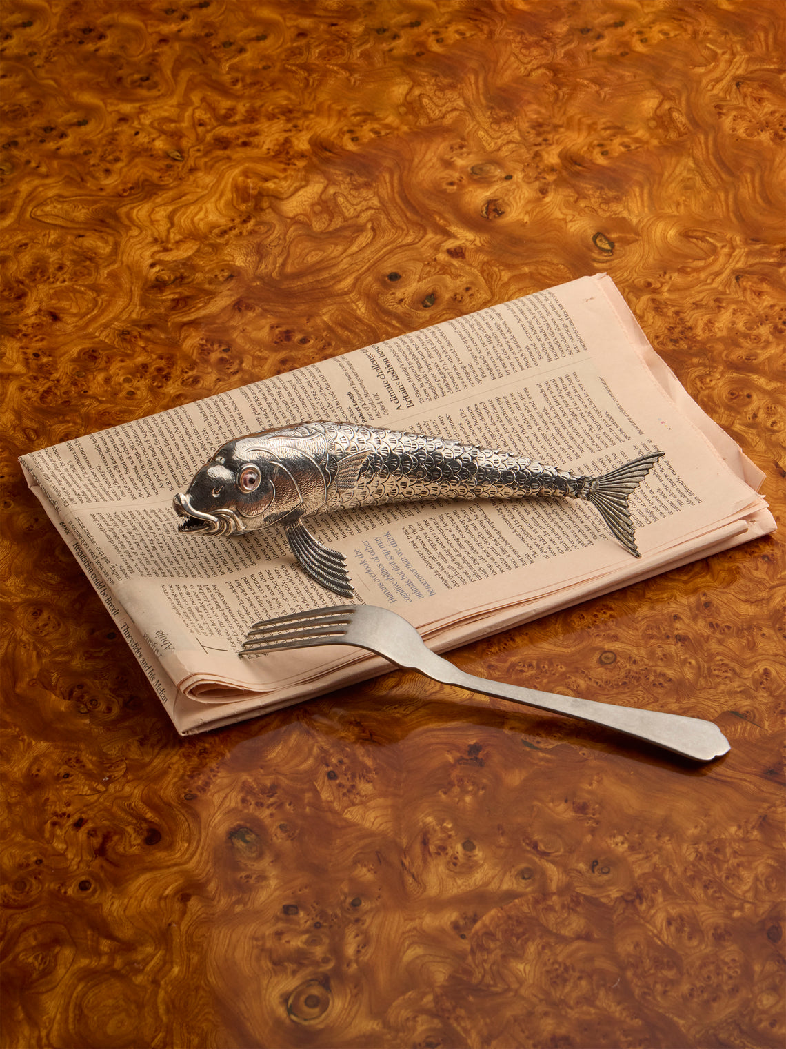 Antique and Vintage - 1960s Spanish Solid Silver Articulating Fish - Silver - ABASK