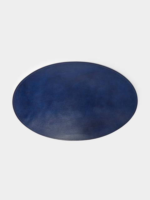 Peter Speliopoulos Projects - Hand-Stained Leather Oval Placemats (Set of 4) -  - ABASK - 