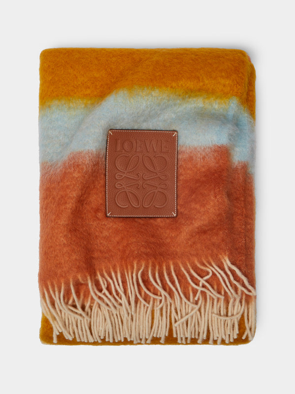 Loewe Home - Wool and Linen Striped Blanket -  - ABASK - 