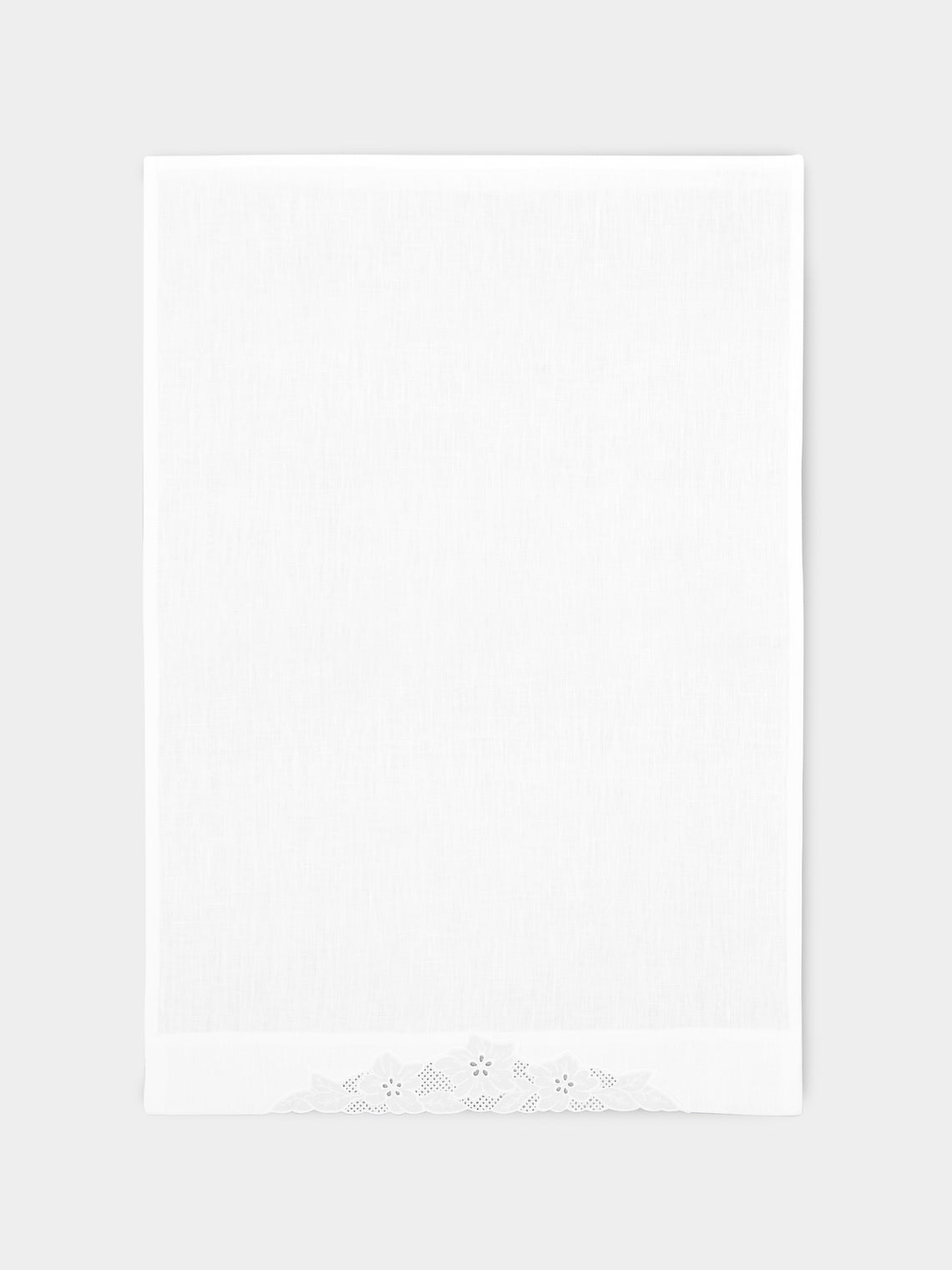 Los Encajeros - Flores Lace-Appliqué Cotton Guest Towels (Set of 4) -  - ABASK