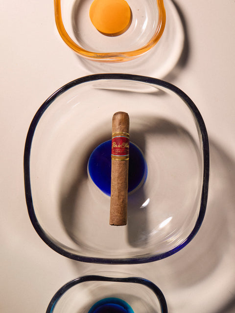 Antique and Vintage - 1980s Venini Murano Glass Ashtray - Blue - ABASK