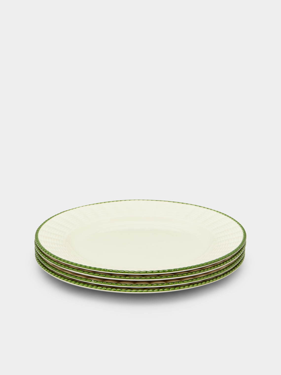 Este Ceramiche - Wicker Hand-Painted Ceramic Dinner Plates (Set of 4) -  - ABASK
