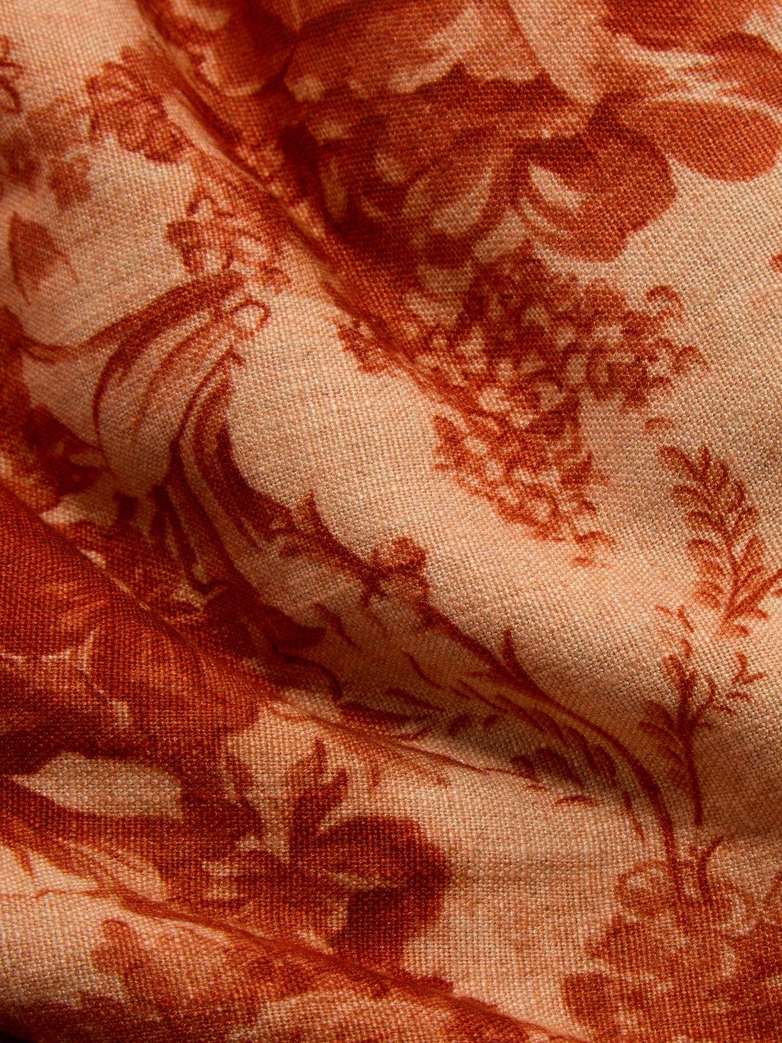 Borgo delle Tovaglie - Rita Ruggine Linen Round Tablecloth - Red - ABASK