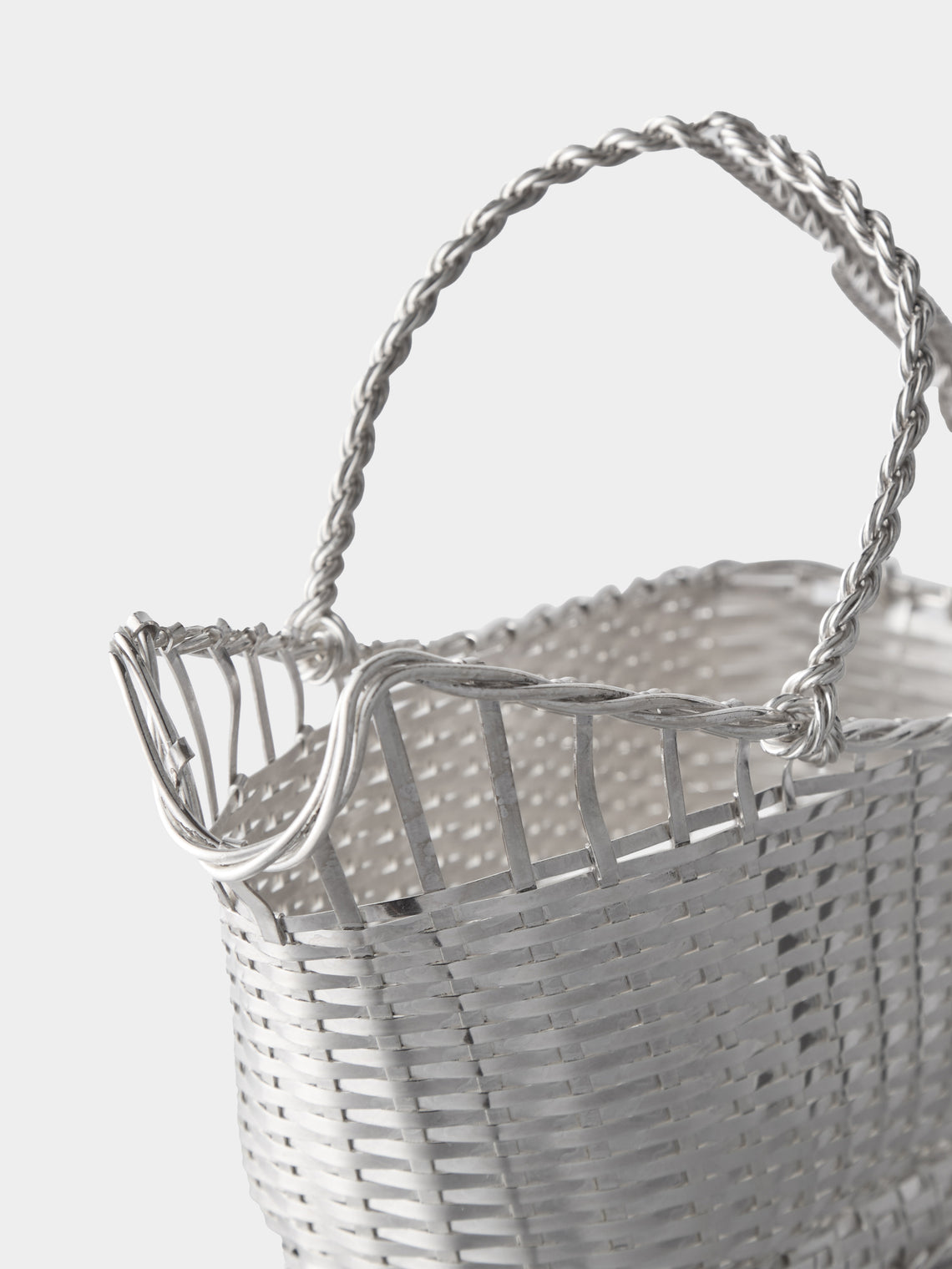 Antique and Vintage - Mid-Century Christofle Silver-Plated Wine Basket - Silver - ABASK