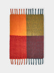Lena Rewell - Handwoven Checked Mohair Blanket (Green/Yellow) (71in/1.8m) -  - ABASK