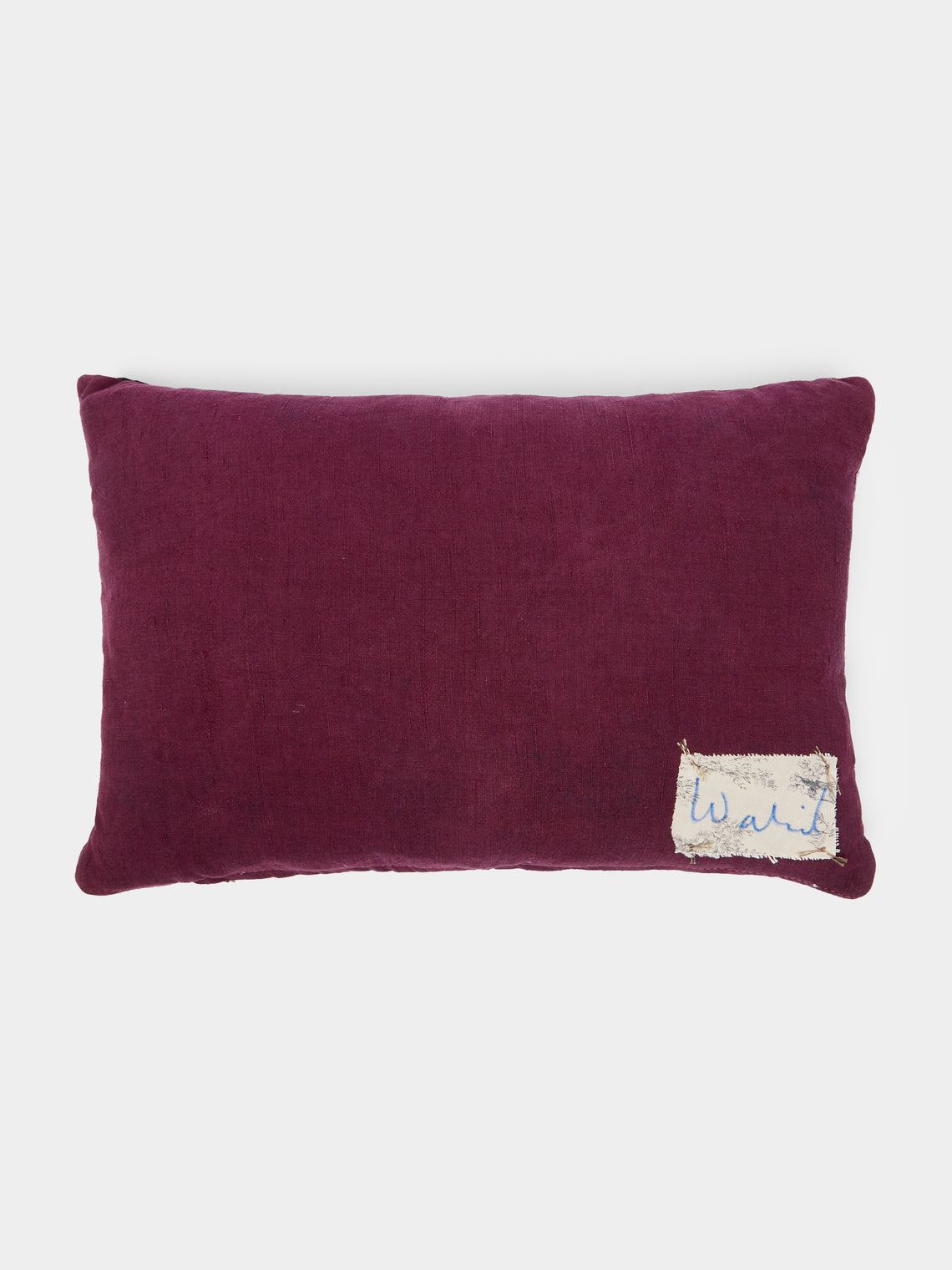 By Walid - 19th-Century Victorian Patchwork Silk Cushion -  - ABASK