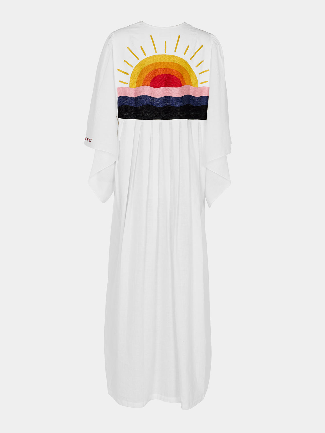 Kilometre Paris - Lobster Embroidered Cotton Dress | One Size - White - ABASK