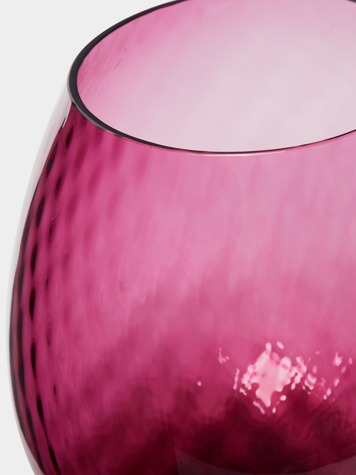 NasonMoretti - Macramé Hand-Blown Murano Glass Large Hurricane Candle Holder -  - ABASK