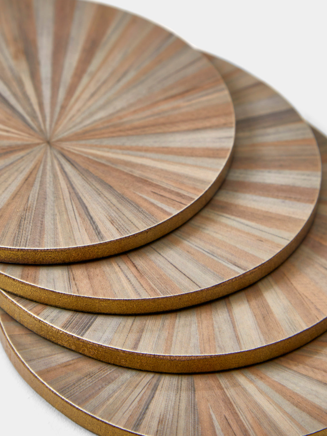 HestiaLiving - Soleil Wood Coasters (Set of 4) - Gray - ABASK