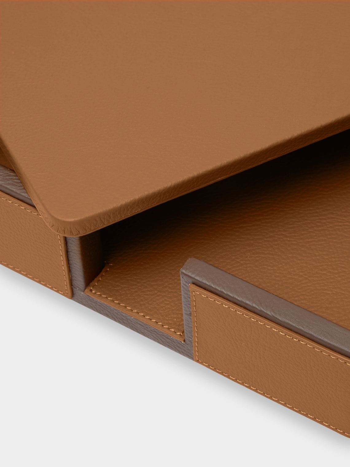 Giobagnara x Poltrona Frau - Leather A4 Paper Tray - Tan - ABASK