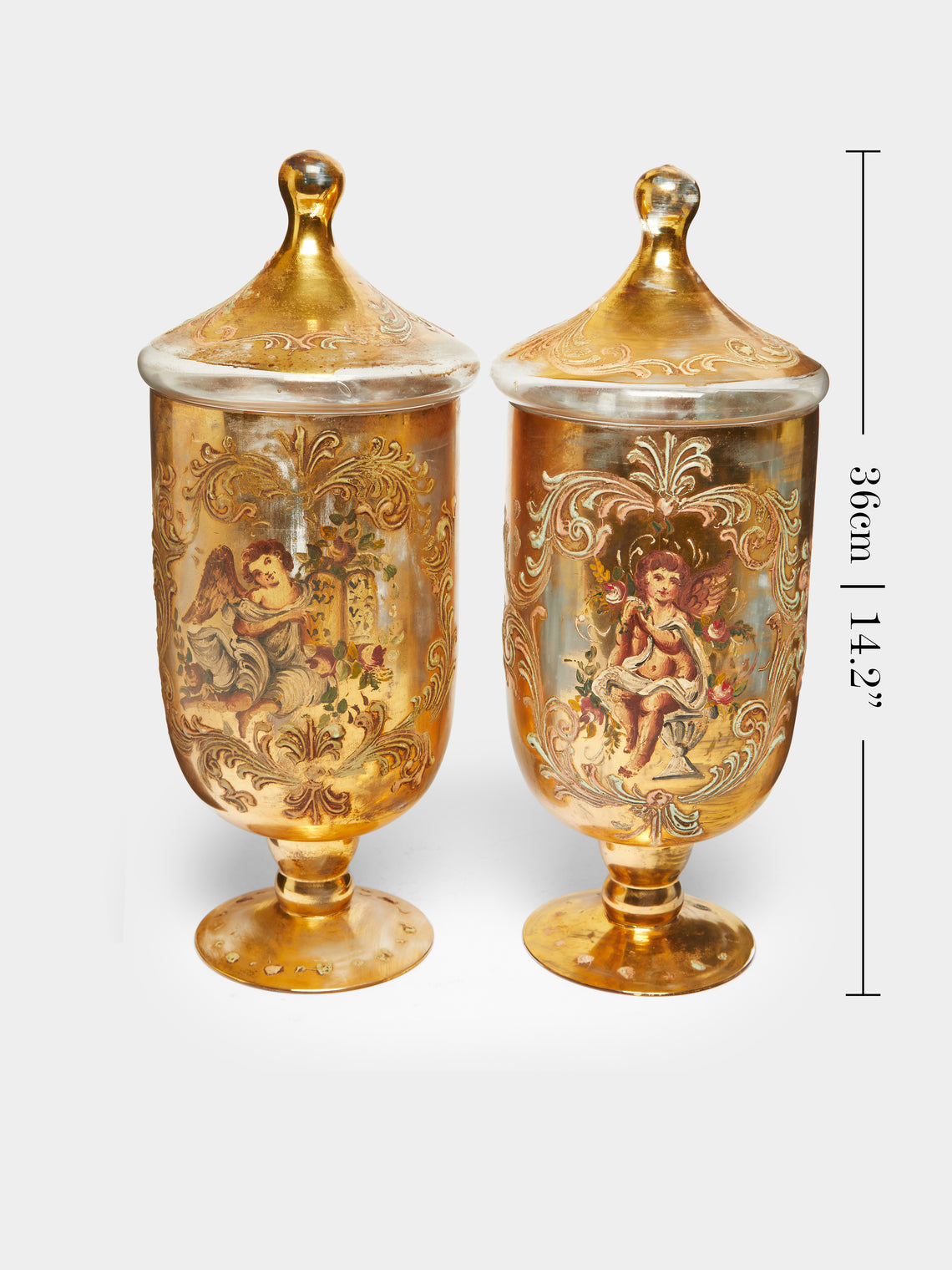 Antique and Vintage - 18th-Century Italian Glass Apothecary Jars (Set of 2) -  - ABASK
