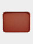 Giobagnara - Polo Leather Rectangular Tray with Handles -  - ABASK - 
