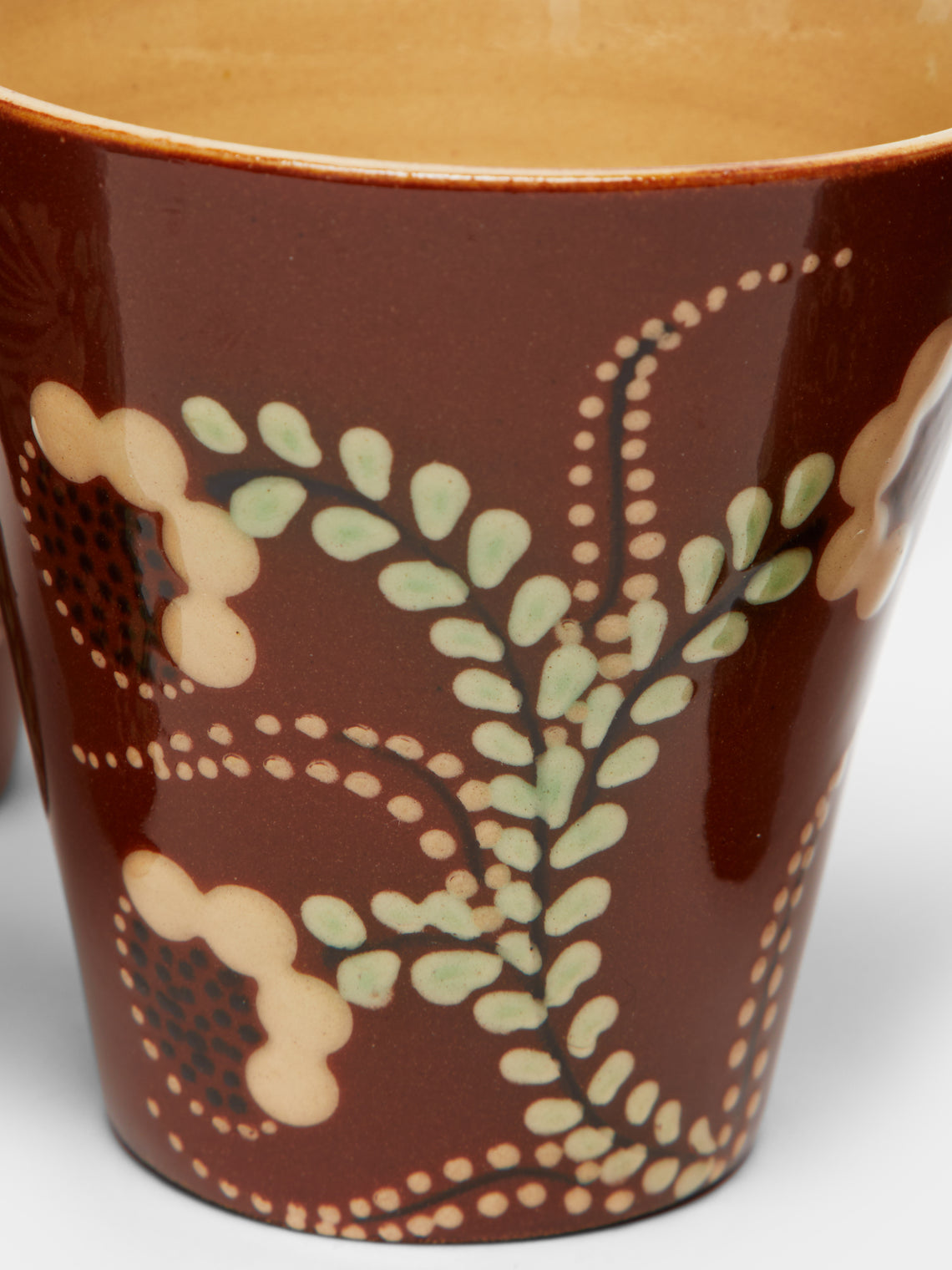 Poterie d’Évires - Flowers Hand-Painted Ceramic Coffee Cups (Set of 6) -  - ABASK