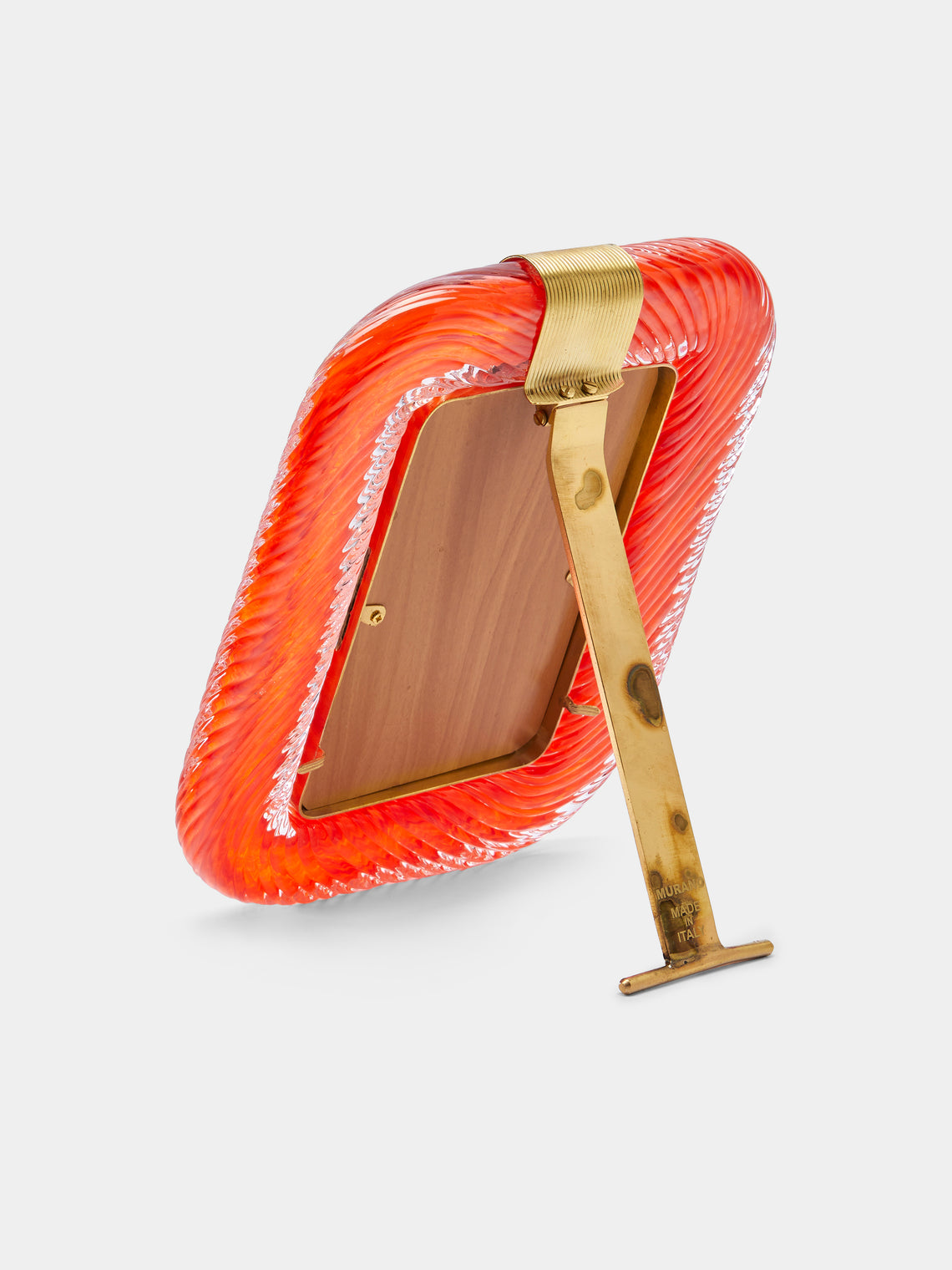 Antique and Vintage - 1960s Murano Glass Photo Frame - Orange - ABASK