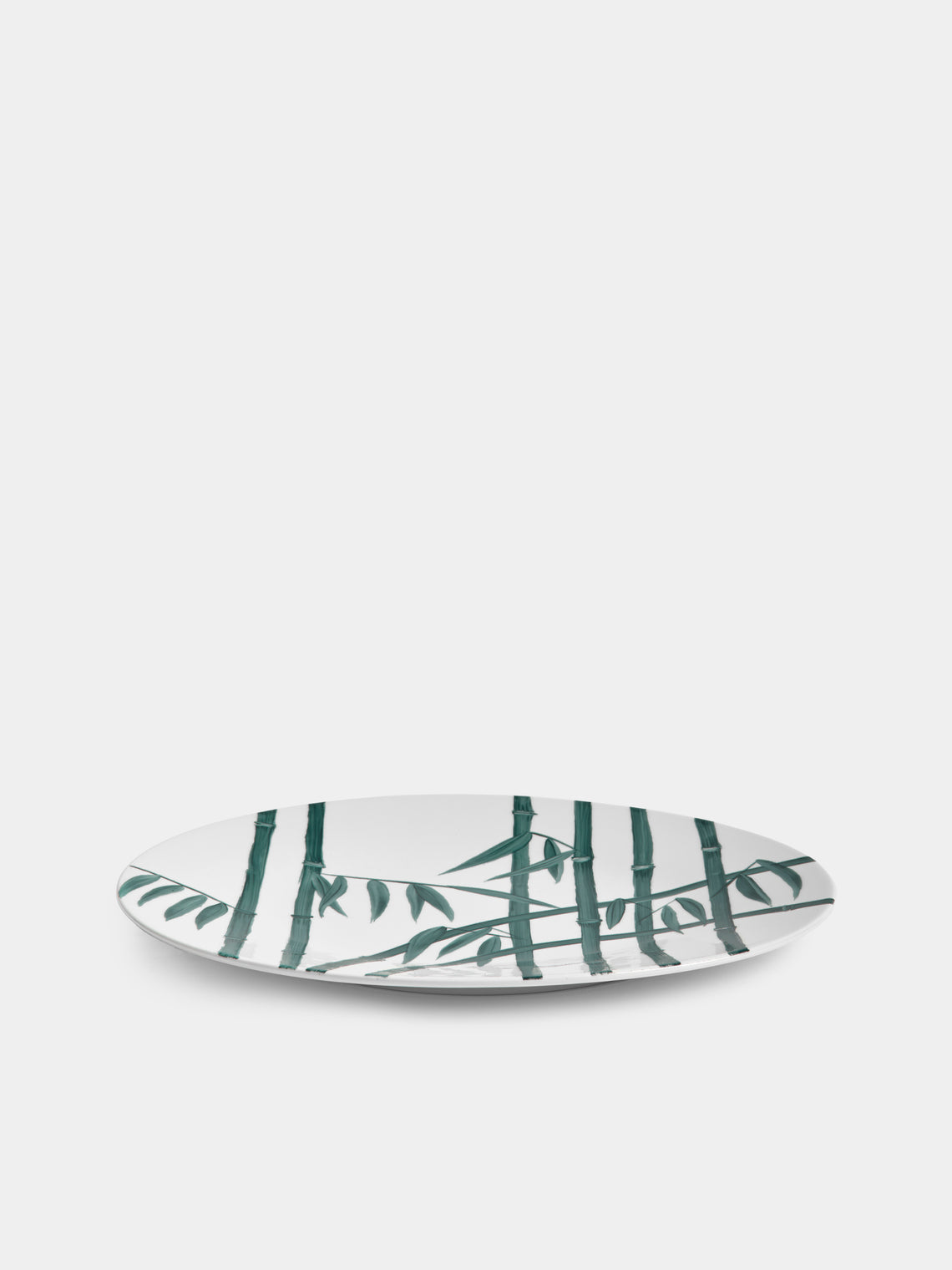 Marie Daage - Jardin d'Arashiyama Hand-Painted Porcelain Charger Plate (12in/30.5cm) - White - ABASK